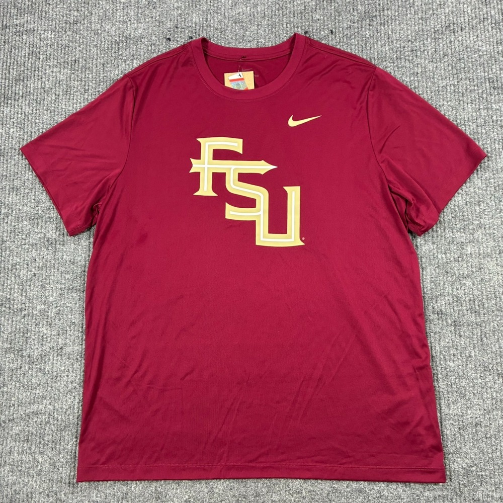 Nike Florida State Seminoles FSU Dri-FIT T-Shirt Mens Size XL Red NCAA